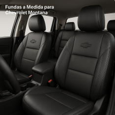 Fundas a Medida Chevrolet Montana (2017–2025) – Ecocuero Premium Airbag Safe | AutoAccesorios Uruguay