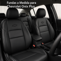 Fundas a Medida Chevrolet Onix Plus (2017–2025) – Ecocuero Premium Airbag Safe | AutoAccesorios Uruguay