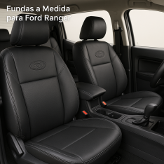 Fundas a Medida Ford Ranger (2017–2025) – Ecocuero Premium Airbag Safe | AutoAccesorios Uruguay
