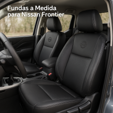 Fundas a Medida Nissan Frontier (2017–2025) – Ecocuero Premium Airbag Safe | AutoAccesorios Uruguay