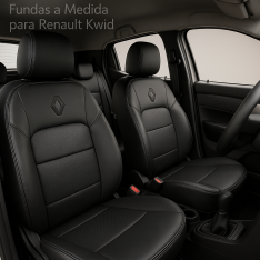 Fundas a Medida Renault Kwid (2017–2025) – Ecocuero Premium Airbag Safe | AutoAccesorios Uruguay