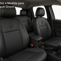 Fundas a Medida Renault Oroch (2017–2025) – Ecocuero Premium Airbag Safe | AutoAccesorios Uruguay