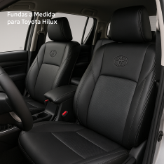 Fundas a Medida Toyota Hilux (2017–2025) – Ecocuero Premium Airbag Safe | AutoAccesorios Uruguay