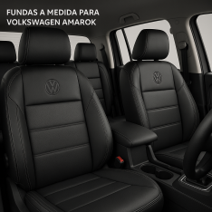 Fundas a Medida Volkswagen Amarok (2017–2025) – Ecocuero Premium Airbag Safe | AutoAccesorios Uruguay
